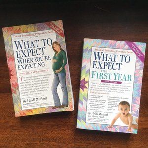 "What To Expect" pregnancy and baby books